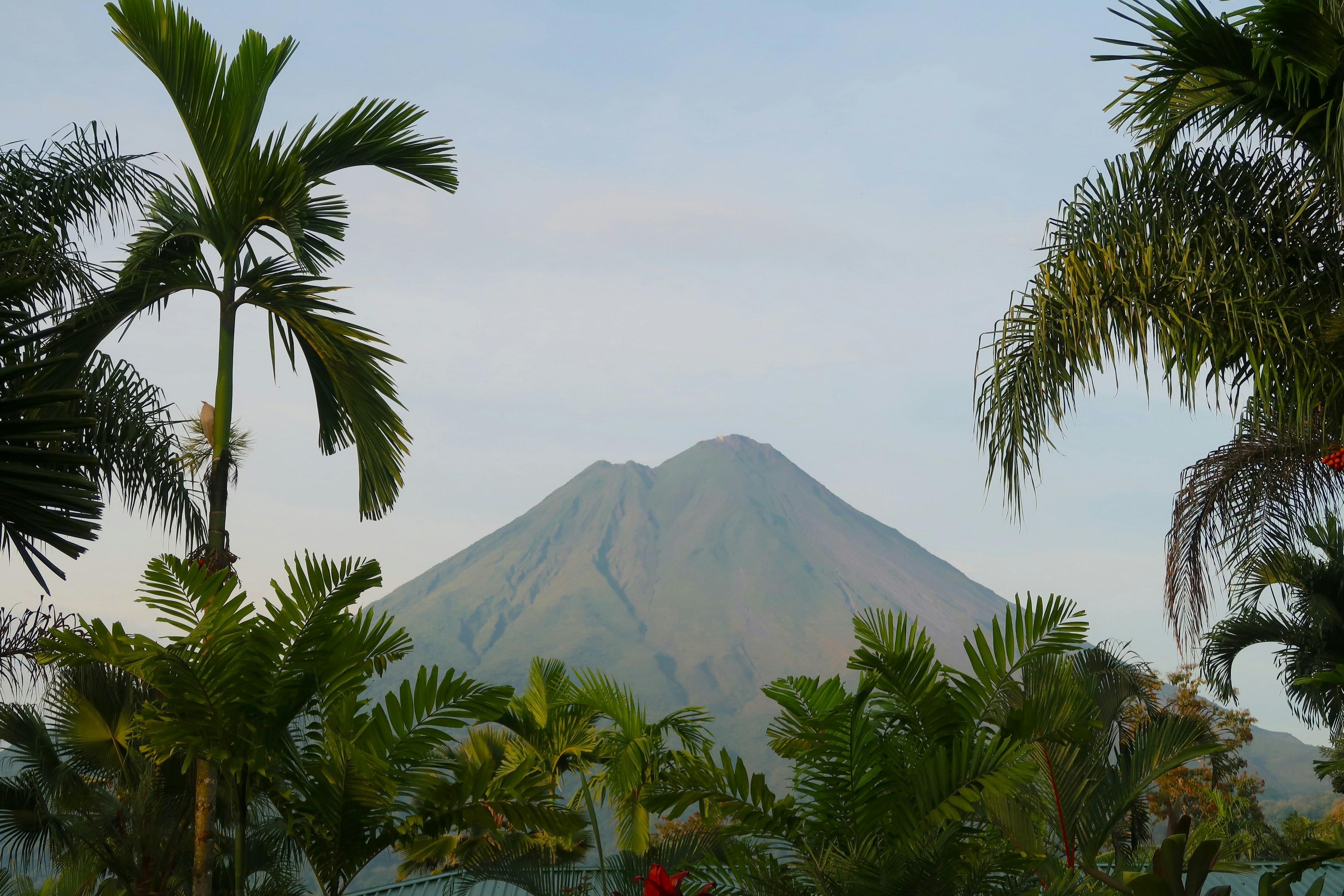 Arenal Volcano rising above the tropical landscape